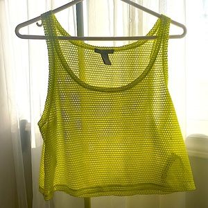 Lime breezy crop top